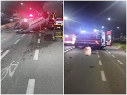 Accident cu 2 victime joi dimineața pe strada Pădurii