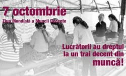 7 octombrie – Ziua Mondială a Muncii Decente

