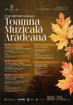 Cinci seri de sărbătoare și o ediție cu numărul zece a Festivalului Internațional Toamna Muzicală Arădeană