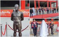 Statuia celui mai mare fotbalist din istoria UTA-ei a fost amplasată în fața arenei Francis Neuman
