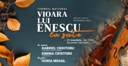 Violoniștii Gabriel și Simina Croitoru continuă povestea turneului ”Vioara lui Enescu” în satul Petriş
