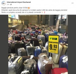 „Aeroportul Otopeni vinde valize pierdute – preț : 9,93 lei” țeapa de pe Facebook