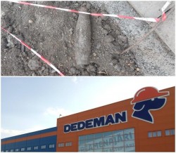 Peoiectil neexplodat descoperit lângă Dedeman