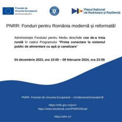 ”Prima conectare la sistemul public de alimentare cu apă și canalizare”, runda a treia de finanțare

