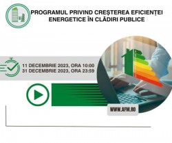 Start pentru depunerea de proiecte în cadrul ”Programului privind creșterea eficienței energetice și gestionarea inteligentă a energiei în clădirile publice”