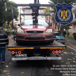 Amenzi de peste 115 mii de lei aplicate de polițiștii locali din Arad pentru necomunicarea identității șoferului de către proprietarii autoturismelor

