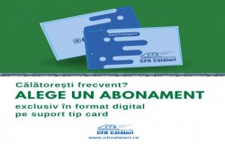 Abonamente exclusiv în format digital la CFR Călători din 1 ianuarie