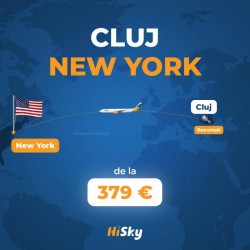Locuitorii din vestul țării mai aproape de America. Anul 2024 aduce zboruri către New York din Cluj-Napoca. Primul zbor este programat să aibă loc pe 7 iunie

