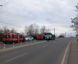 Accident cu victimă încarcerată în zona Gemi Center din Arad