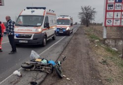 Motociclist lovit de camion în Nădlac