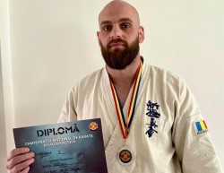 Polițistul arădean Răzvan Boita, vicecampion la karate