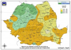 Rezerva de umiditate la cultura grîului de toamnă în județul Arad se menține satisfăcătoare și apropiată de optim. Secetă pedologică moderată în estul României