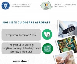 Noi dosare aprobate de AFM în cadrul programelor ”Educația și conștientizarea publicului privind protecția mediului” și ”Iluminat public”. Vezi lista