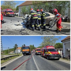 Accident mortal la Lipova în urma ciocnirii dintre un autocamion și o mașină. Un bărbat de 74 de ani și-a pierdut viața