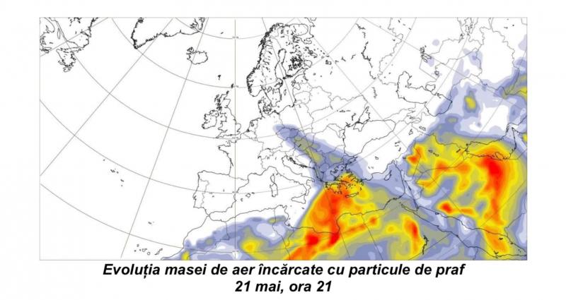 Nou val de praf saharian deasupra României