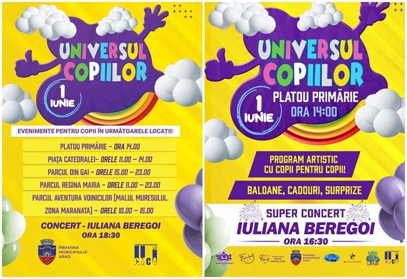 „Universul copiilor“- evenimente pentru copii de 1 Iunie, în municipiul Arad! 