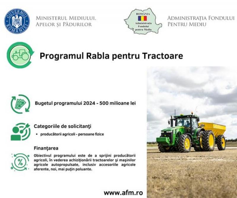 S-a dat startul la programul ”Rabla pentru tractoare”