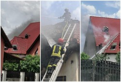 Incendiu duminică după-amiaza, la o casă din municipiul Arad, strada Renașterii