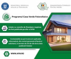 Au fost publicate pe site-ul AFM listele cu cererile de finanțare respinse în cadrul Programului Casa Verde Fotovoltaice 2023


