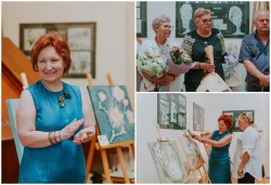 Prorectorul UVVG, Anca Hermenean, a susținut primul vernisaj de pictură