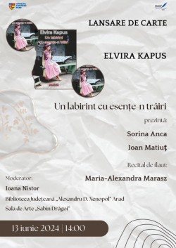 Despre labirintul trăirilor poetice într-o lansare de carte la Biblioteca Arad