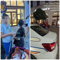 Hoață de 18 ani prinsă de polițiștii locali în timp ce-și plimba liniștită bebelușul și nepoțica pe Bulevardul Revoluției din Arad