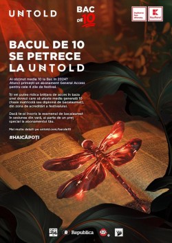 UNTOLD răsplătește elevii de 10 ai României prin campania „Bac de 10”