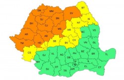 Cod portocaliu de vijelii puternice în Arad suprapus cu codul portocaliu de caniculă