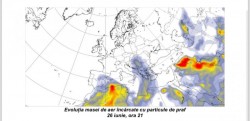 Vestul României va fi străbătut de un nou transport de praf saharian 