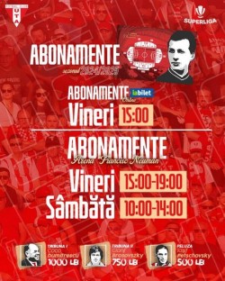 Abonamente la meciurile echipei UTA puse în vânzare de azi, atât online, cât și la stadionul Francisc Neuman


