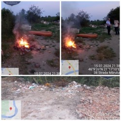 Amendă usturătoare de 30.000 de lei pentru 2 bărbați care au incendiat și îngropat deșeuri în zona Mărului din Arad