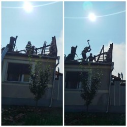 Intervenție a pompierilor din Ineu la o casă în flăcări din Iermata