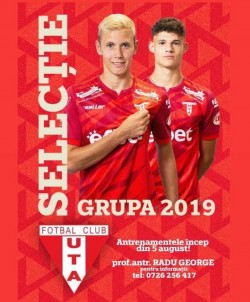 Selecție la UTA pentru copiii născuți în 2019/2020

