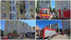 Incendiu  la un apartament pe strada Predeal din municipiul Arad