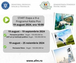 300 milioane de lei pentru etapa a III-a a Programului Rabla Plus. Startul la noua sesiune de înscriere se dă luni, 19 august

