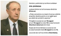 ”Întrebătorul din Agora” a plecat spre ceruri. Jurnalistul arădean Emil Șimăndan a decedat