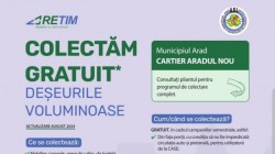 Campania pentru colectarea deșeurilor voluminoase în municipiul Arad continuă în luna august

