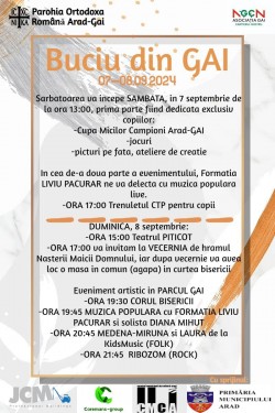 Eveniment local cu veche tradiție reînviat. ”Buciul din Gai” în 7 și 8 septembrie

