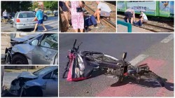 Biciclist proiectat pe liniile de tramvai în urma unui accident în zona Indagrara pe Calea Aurel Vlaicu