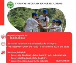 ”Rangerii juniori” finanțați cu 10 milioane de lei de către Administrația Fondului pentru Mediu

