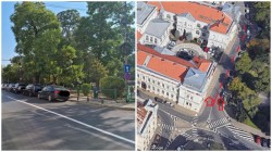Două benzi de circulație în spatele Primăriei