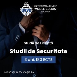Studii de Securitate, un program universitar disponibil la UVVG