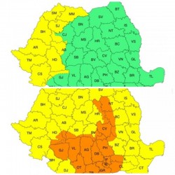 Aradul sub cod galben de vreme rea în weekend. Ciclonul Ashley va afecta timp de 2 zile întreaga țară