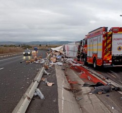 Accident cu victimă pe autostrada A1 Nădlac – Sibiu. Traficul este îngreunat


