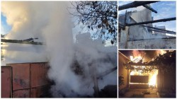 Două ore s-au luptat pompierii joi dimineața, cu flăcările unui incendiu în Pâncota