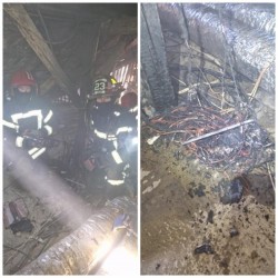 Casă de pe strada Poetului salvată de flăcări de pompierii arădeni