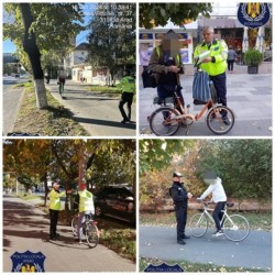 15 arădeni amendați pentru că au circulat cu bicicleta sau trotineta pe trotuar