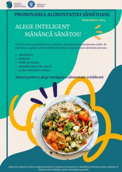 
Alege inteligent, mănâncă sănătos! Campania lunii noiembrie la DSP Arad – Promovarea Alimentației Sănătoase

