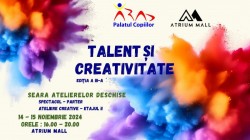 Palatul Copiilor Arad organizează Seara Atelierelor deschise „Talent și creativitate”, la Atrium Mall