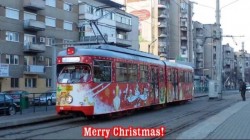 Tramvaiul lui Moș Crăciun din nou pe șinele din Arad